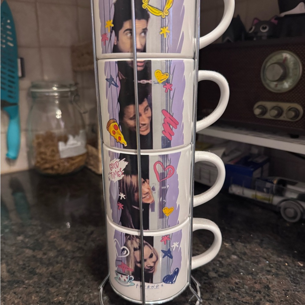 Friends Themed Stackable Mug Set - Multicolor